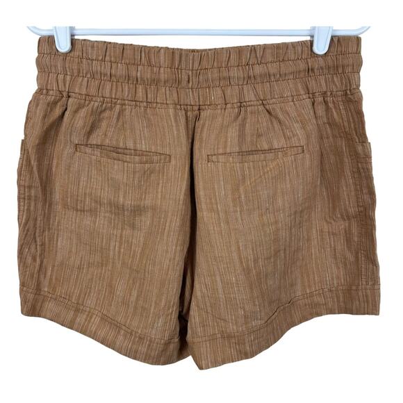 Women's Athleta Brown Cabo Textured Drawstring Elastic Waist Pull On Short sz‎ 6 - Picture 2 of 7